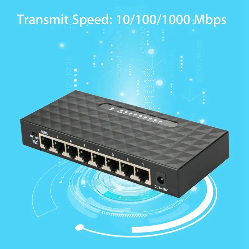 USB Mini Lan Poe Ethernet Network Desktop Switch 8 Port 10